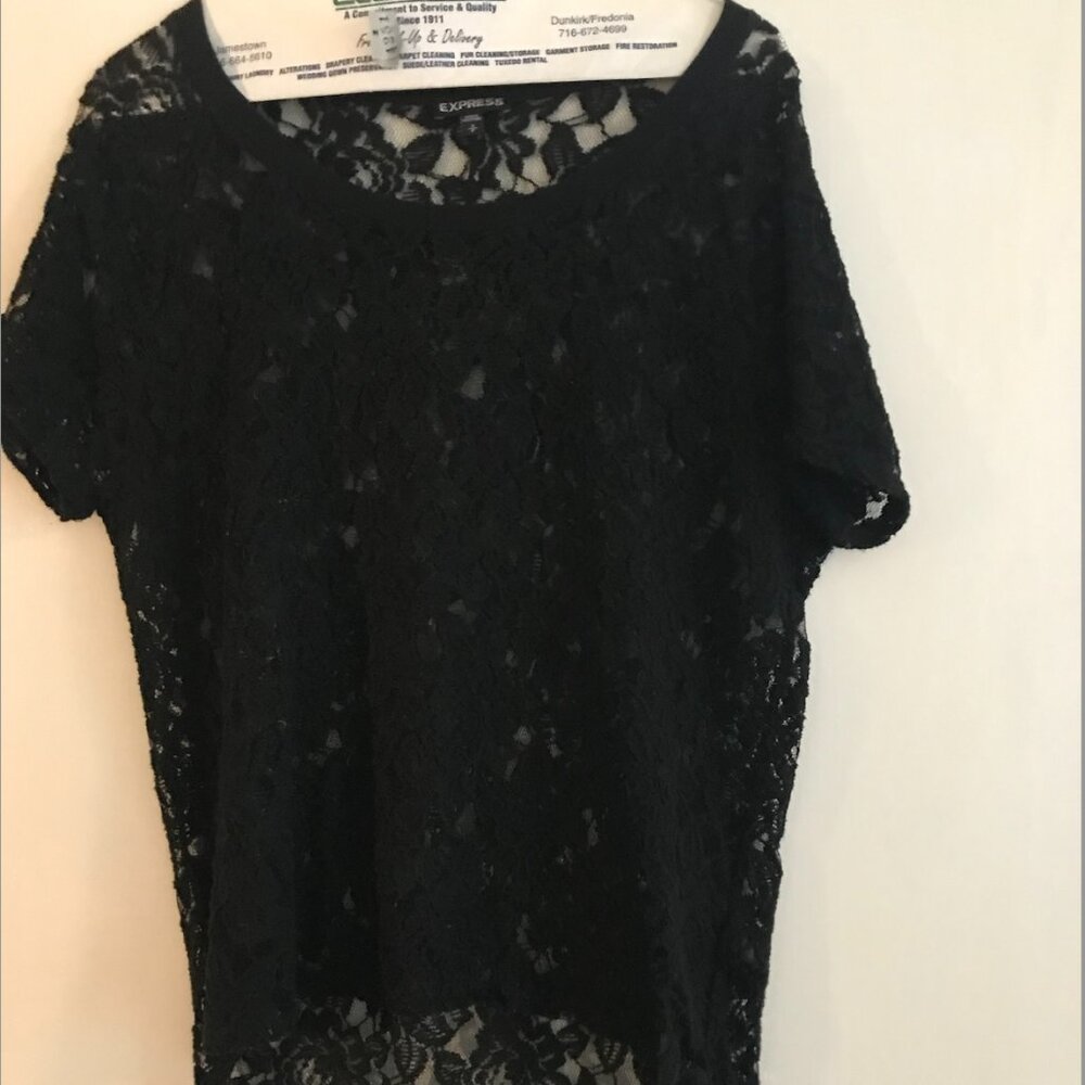 Black lace top from Express